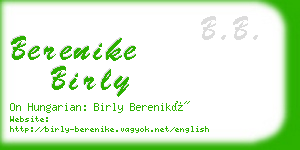 berenike birly business card